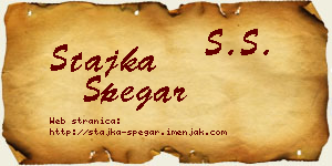 Stajka Špegar vizit kartica